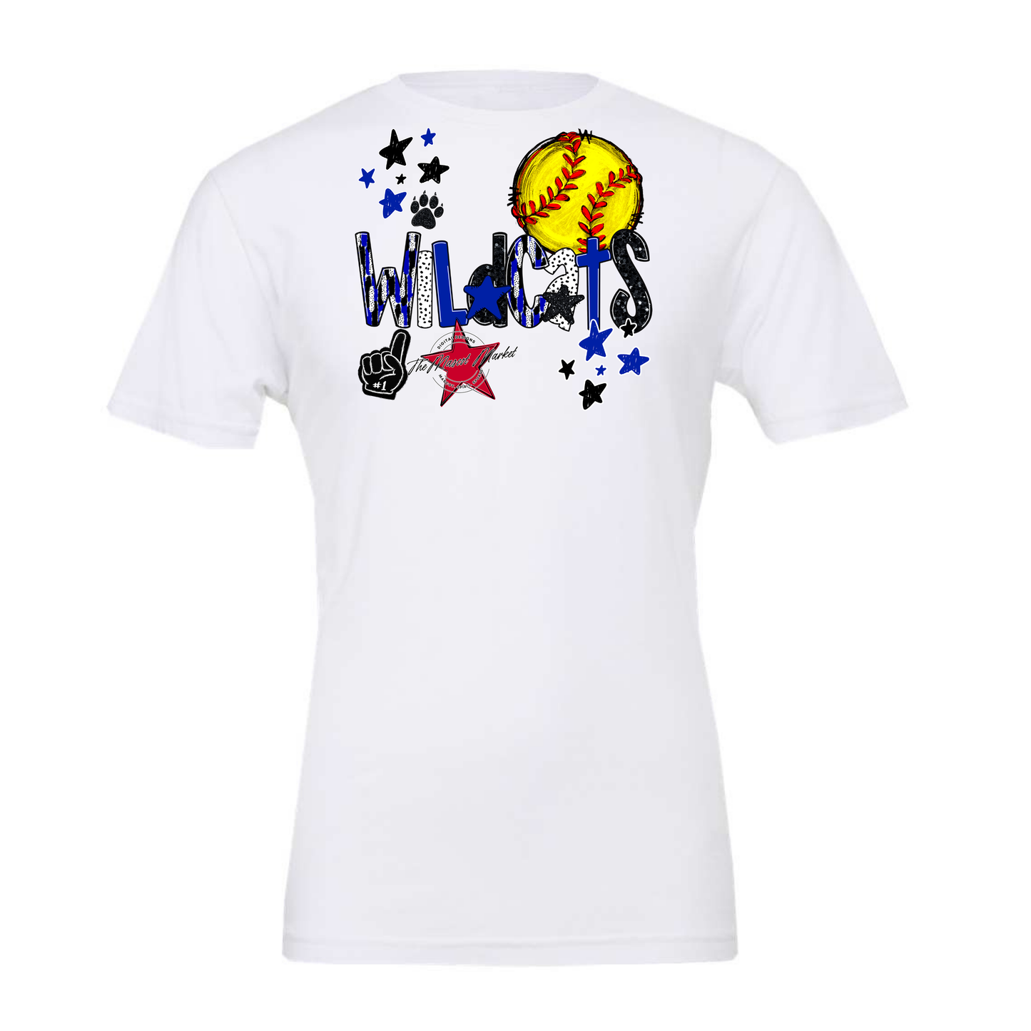 Wildcats Softball Scrape-Royal Blue