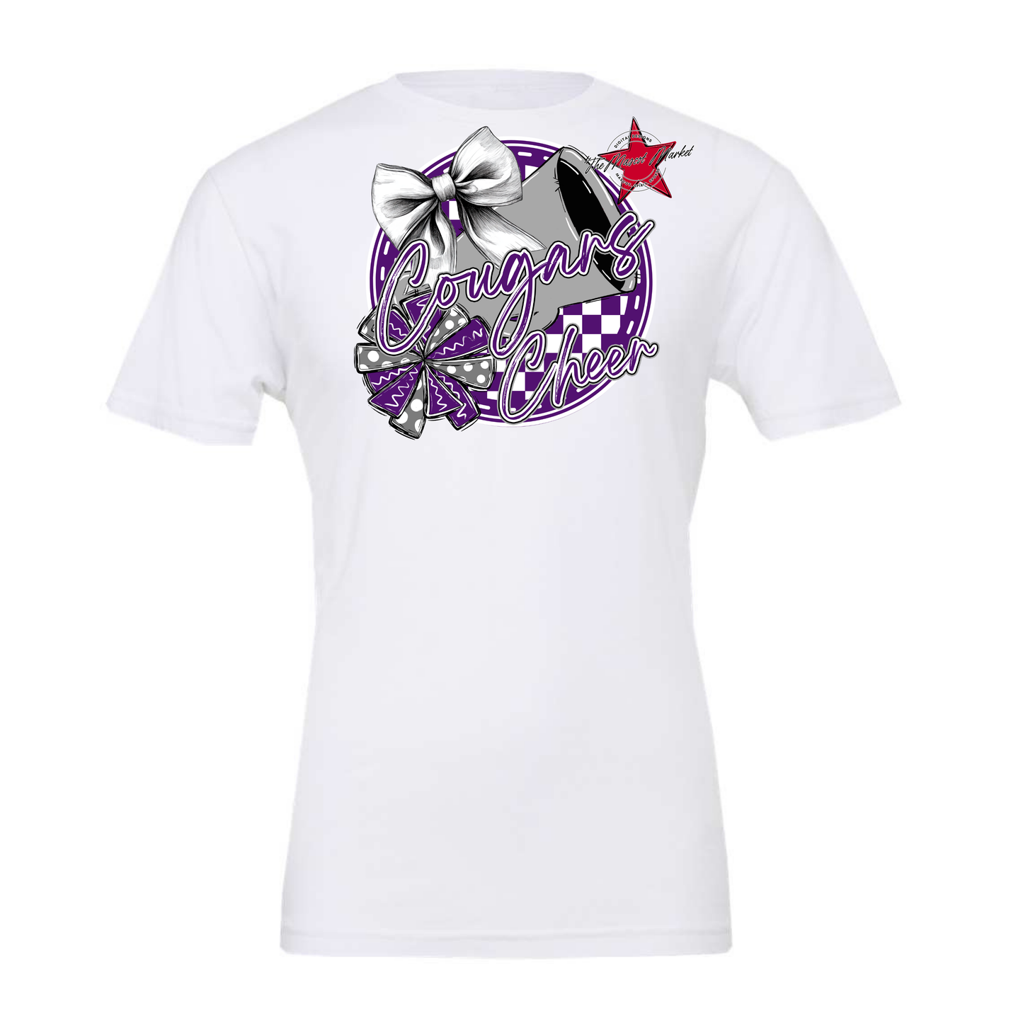 Cougars Circle Cheer Design-Purple-Grey
