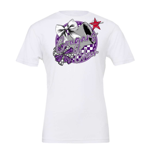 Cougars Circle Cheer Design-Purple-Grey