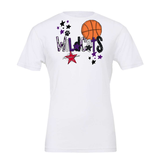 Wildcats Basketball Scrape-Purple