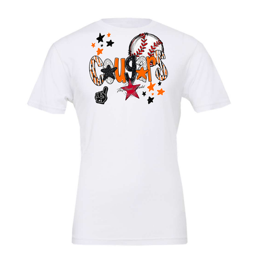 Cougars Baseball Scrape-Orange