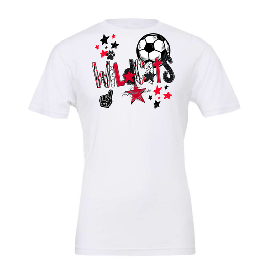 Wildcats Soccer Scrape-Red