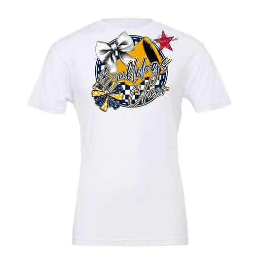 Bulldogs Circle Cheer Design-Navy-Yellow