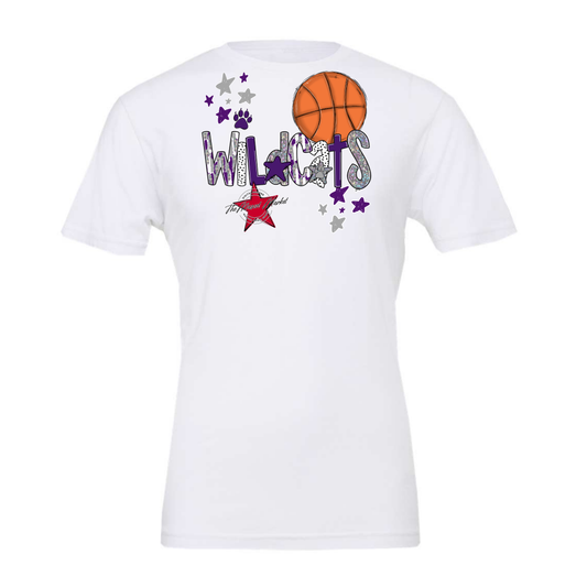 Wildcats Basketball Scrape-Purple-Grey