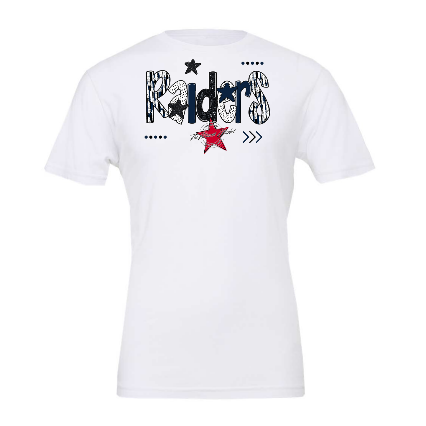 Raiders Brushstroke Alpha w Arrows-Navy