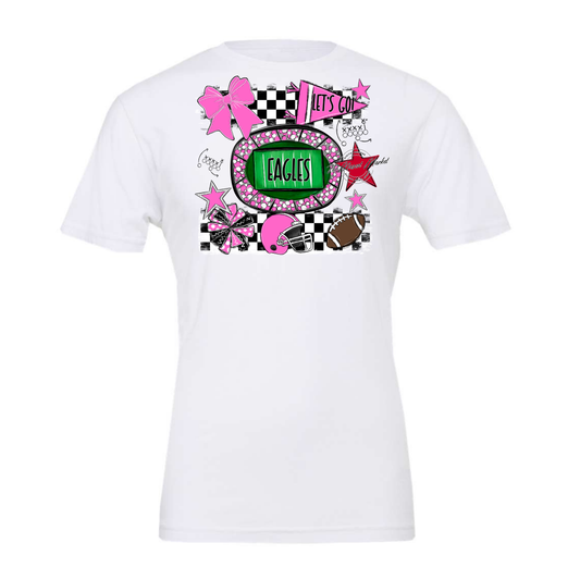 Eagles Checkers Spirit Design-Baby Pink