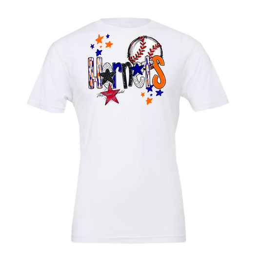 Hornets Baseball Scrape-Blue-Orange