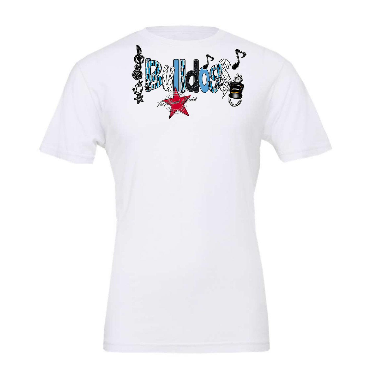 Bulldogs Band Scrape-Carolina Blue