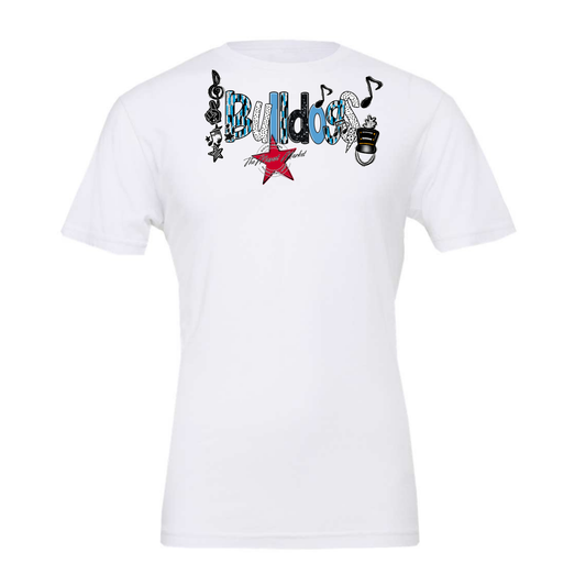 Bulldogs Band Scrape-Carolina Blue