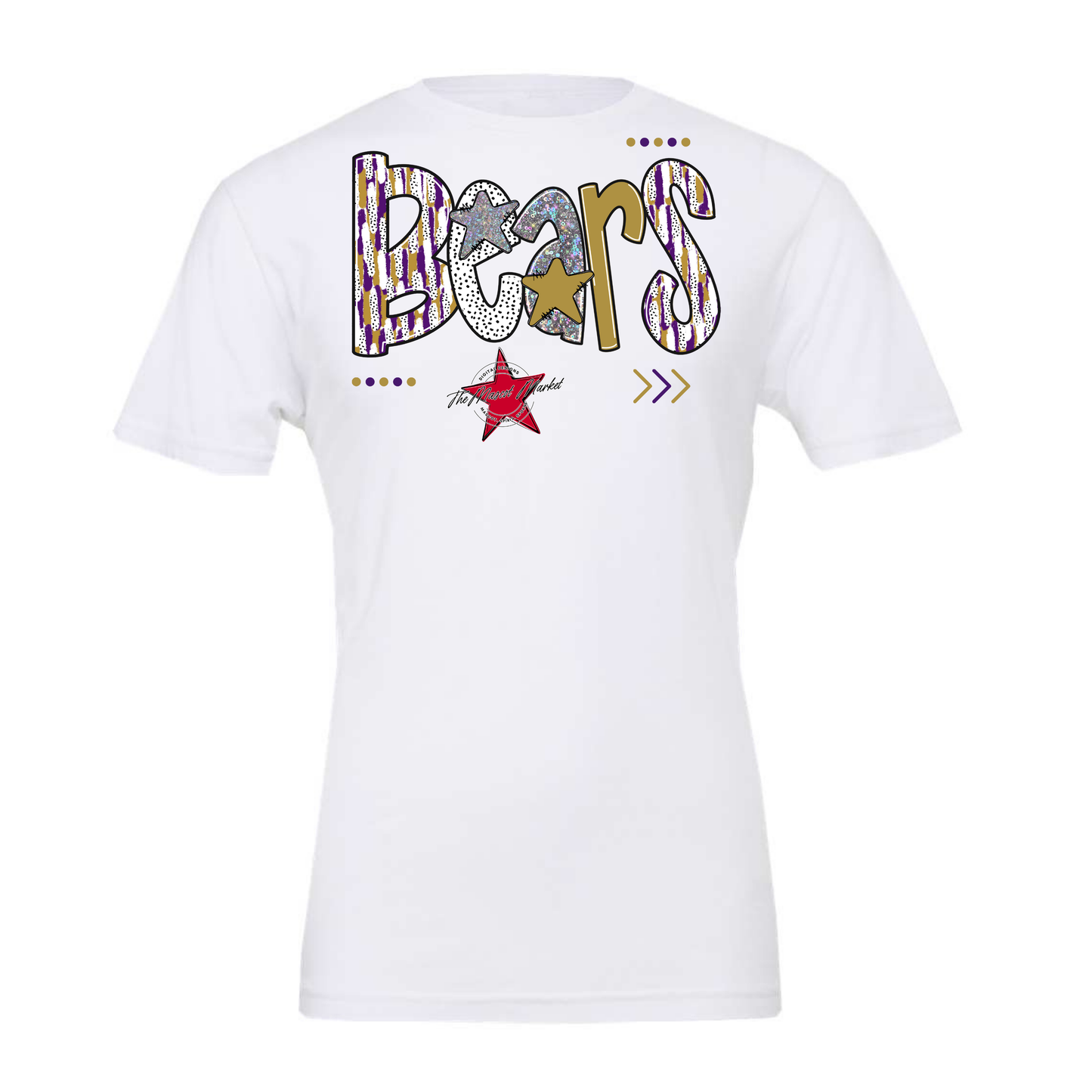 Bears Brushstroke Alpha Design-Purple-Gold