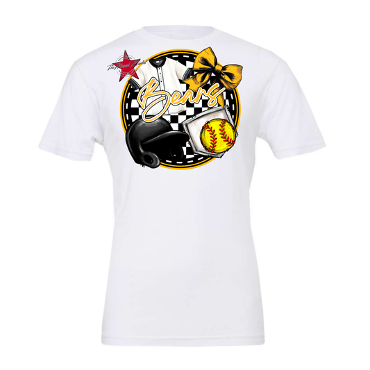Bears Circle Softball Design-Yellow