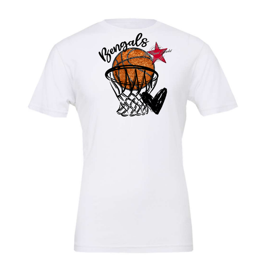 Bengals Basketball w Hoop-Heart-Black