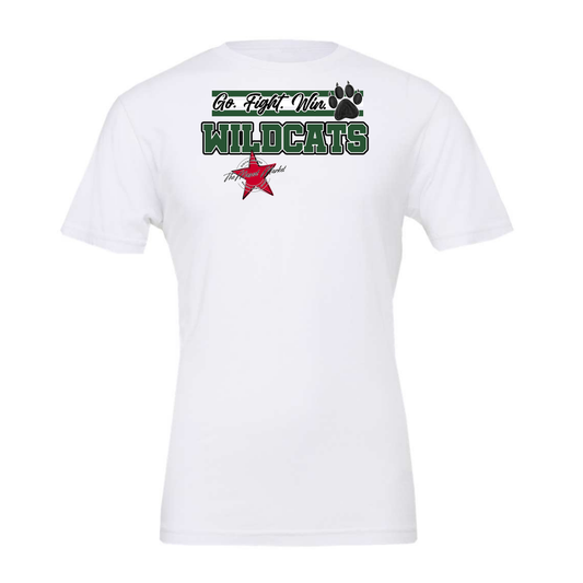 Wildcats Go Fight Win Mascot Lines-Green