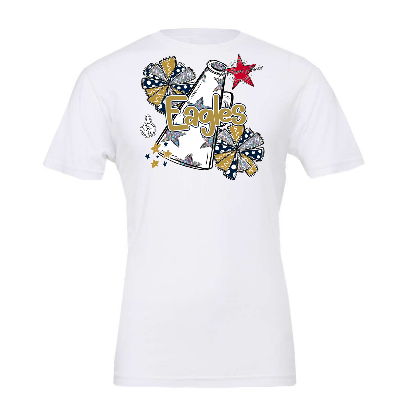 Eagles Alpha Cheer Megaphone-Navy-Gold