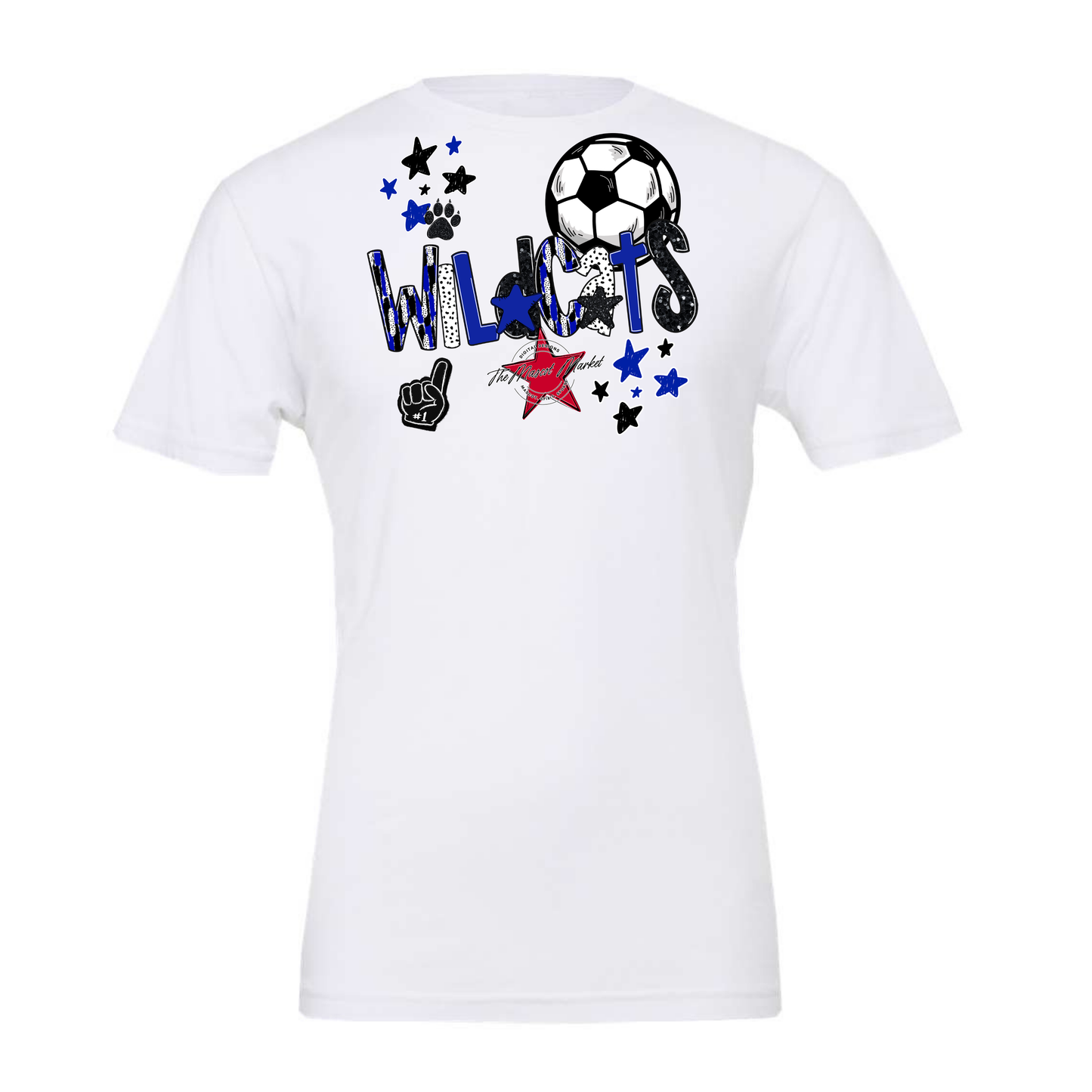 Wildcats Soccer Scrape-Blue