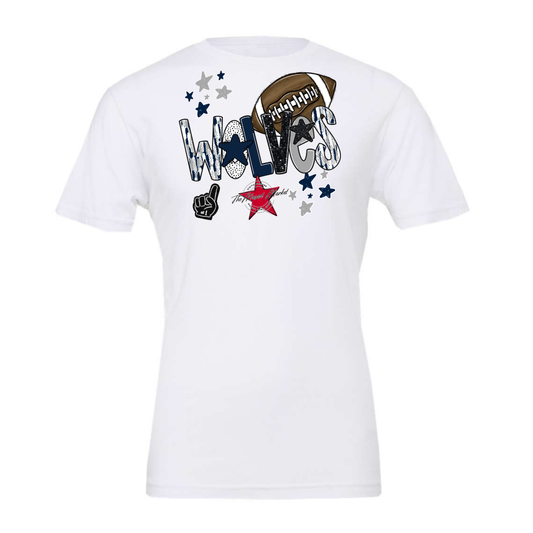 Wolves Football Scrape-Navy-Grey