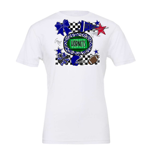 Hornets Checkers Spirit Design-Blue