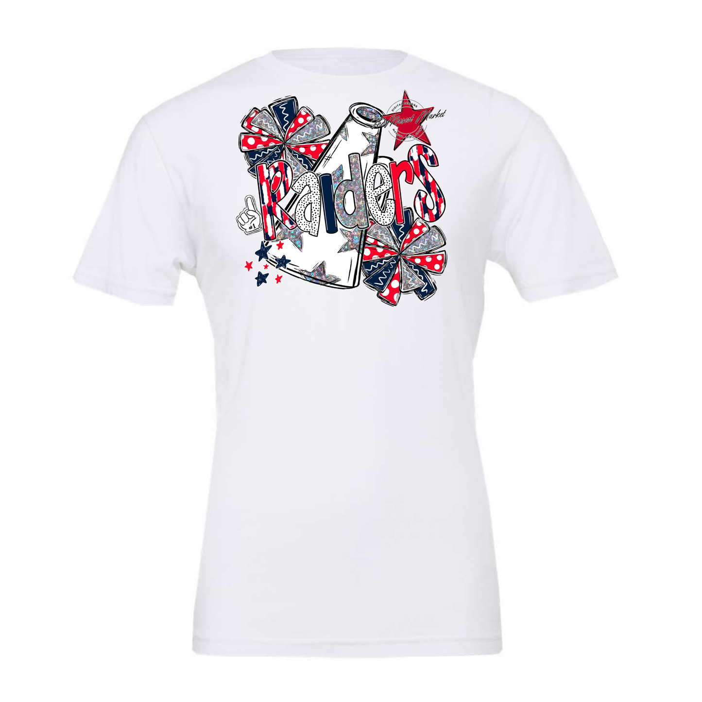 Raiders Cheer Megaphone Scrape-Navy-Red