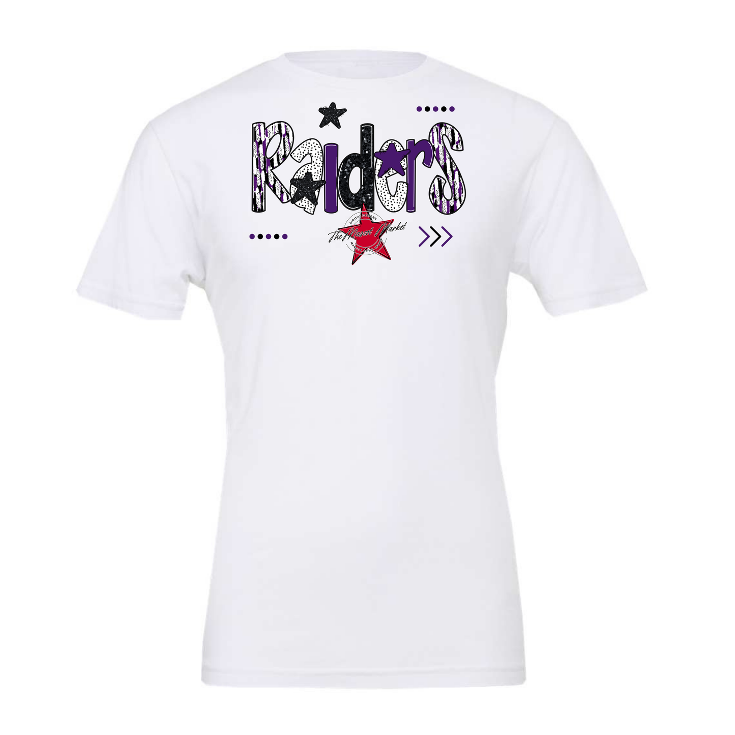 Raiders Brushstroke Alpha w Arrows-Purple