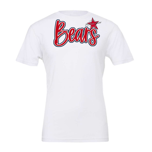 Bears Faux Chenille Patch Design-Navy-Red