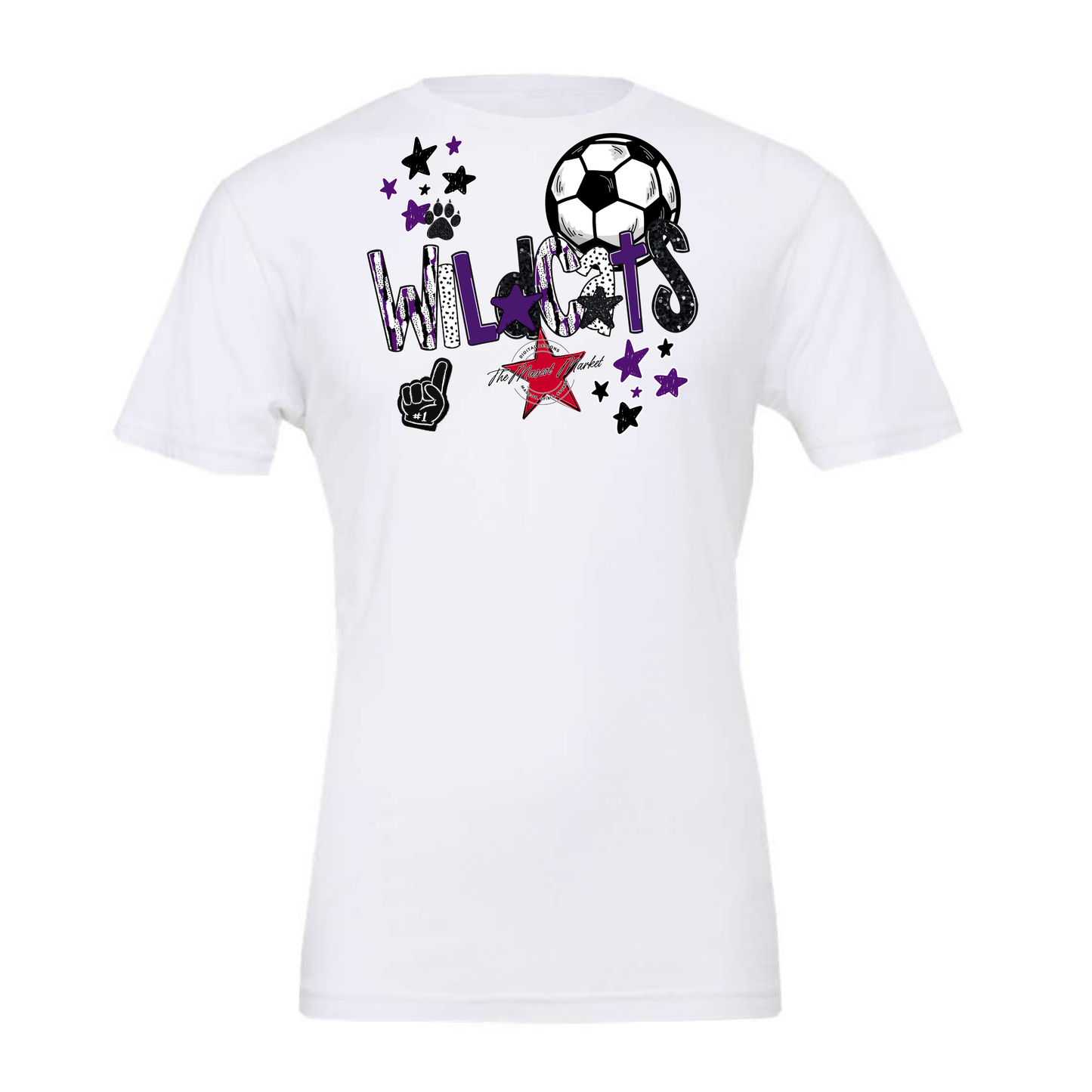 Wildcats Soccer Scrape-Purple