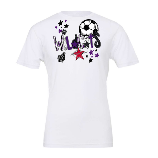 Wildcats Soccer Scrape-Purple