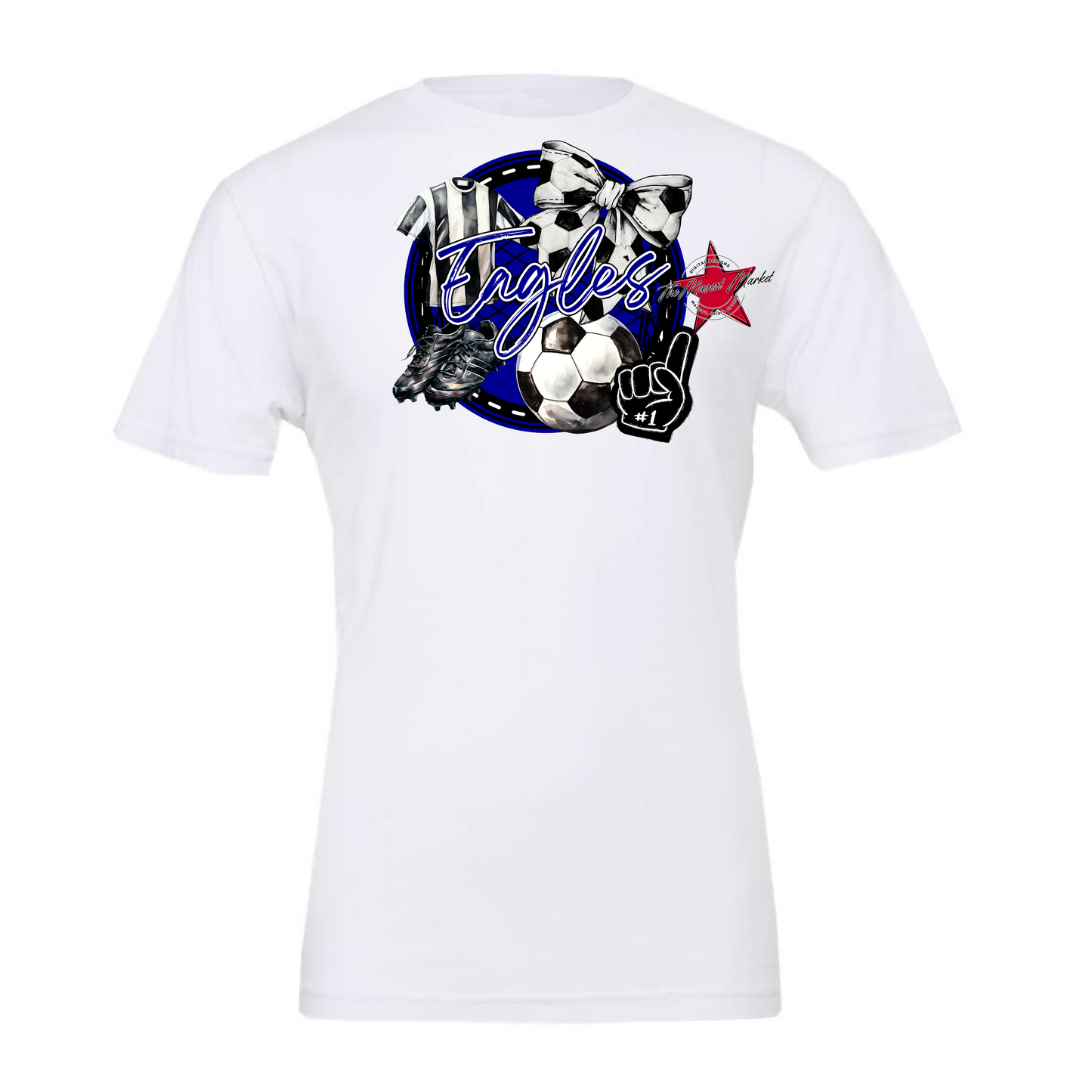 Eagles Circle Soccer Design-Blue