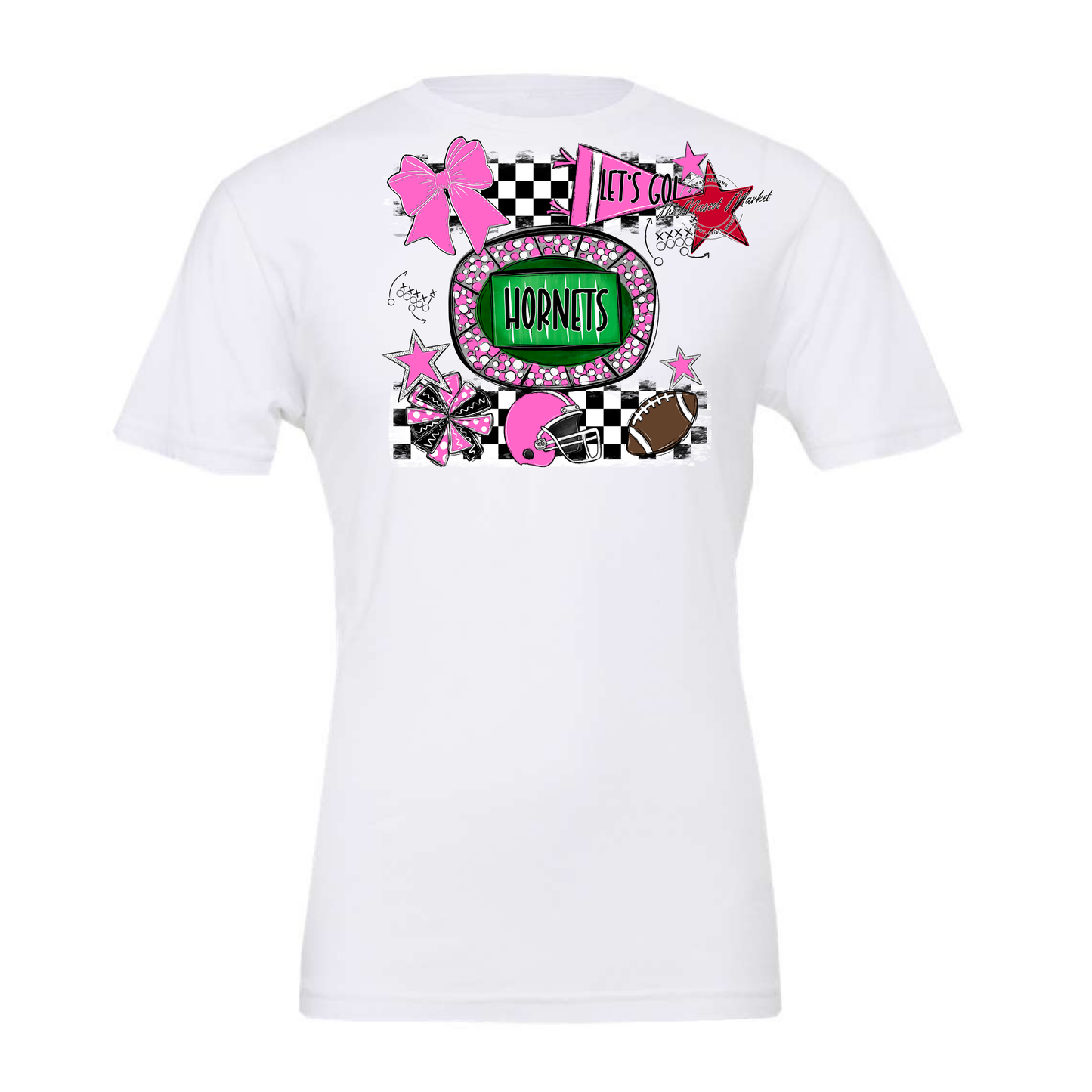 Hornets Checkers Spirit Design-Baby Pink