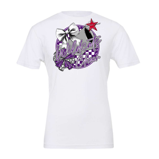 Wildcats Circle Cheer Design-Purple-Grey