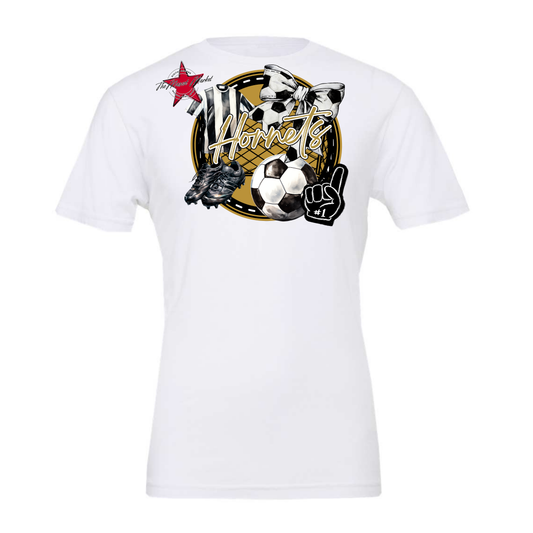 Hornets Circle Soccer Design-Gold