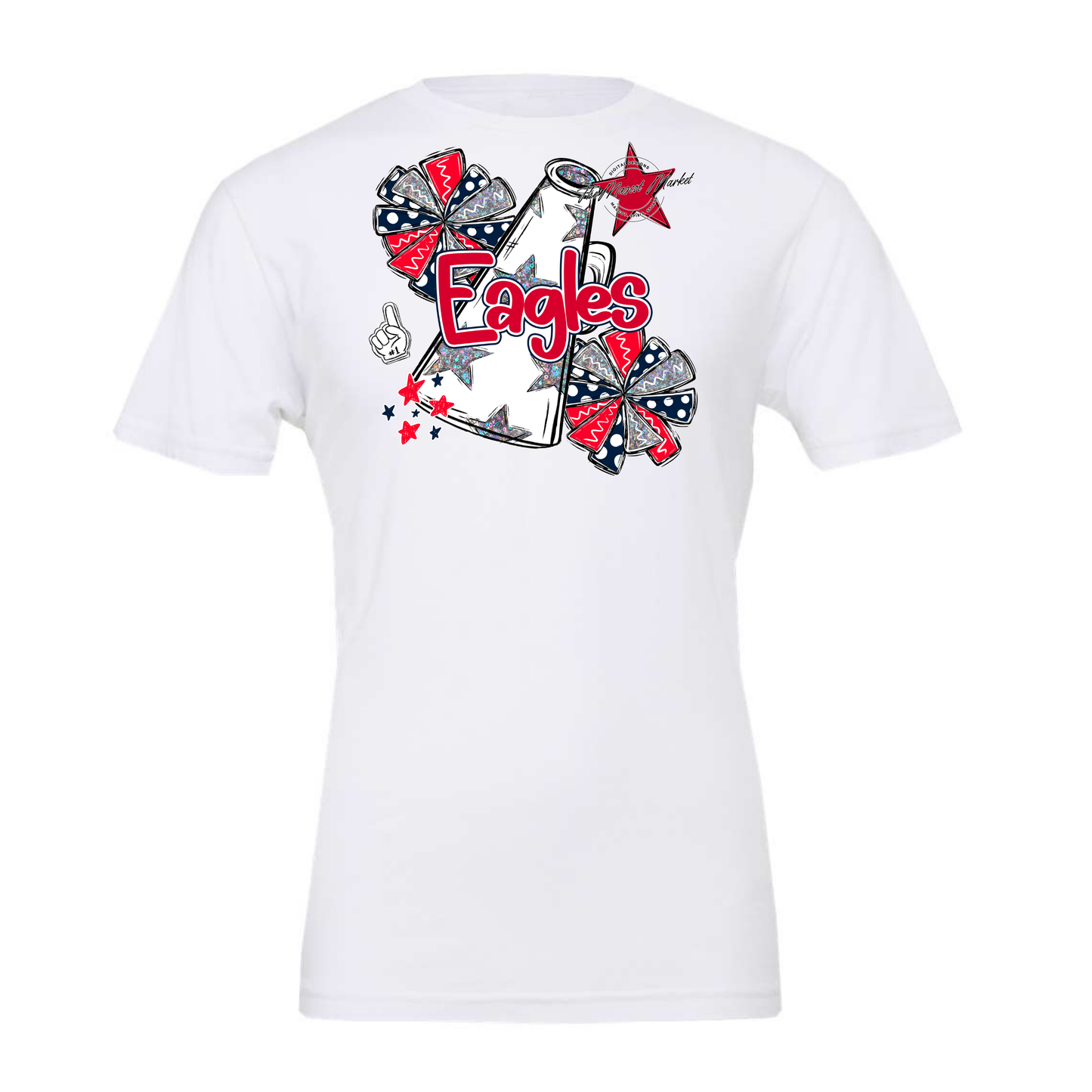 Eagles Alpha Cheer Megaphone-Navy-Red