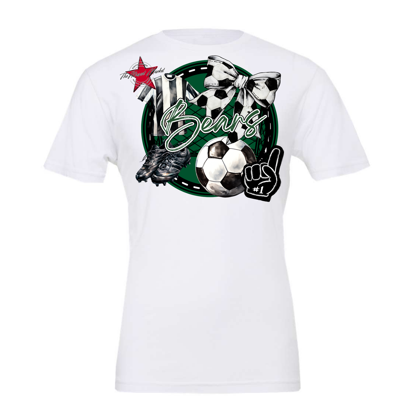 Bears Circle Soccer Design-Green