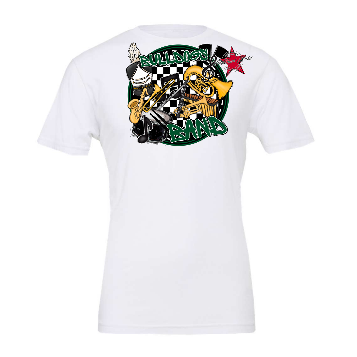 Bulldogs Circle Band Design-Green