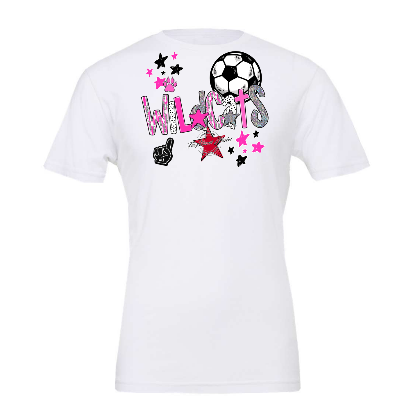 Wildcats Soccer Scrape-Pink