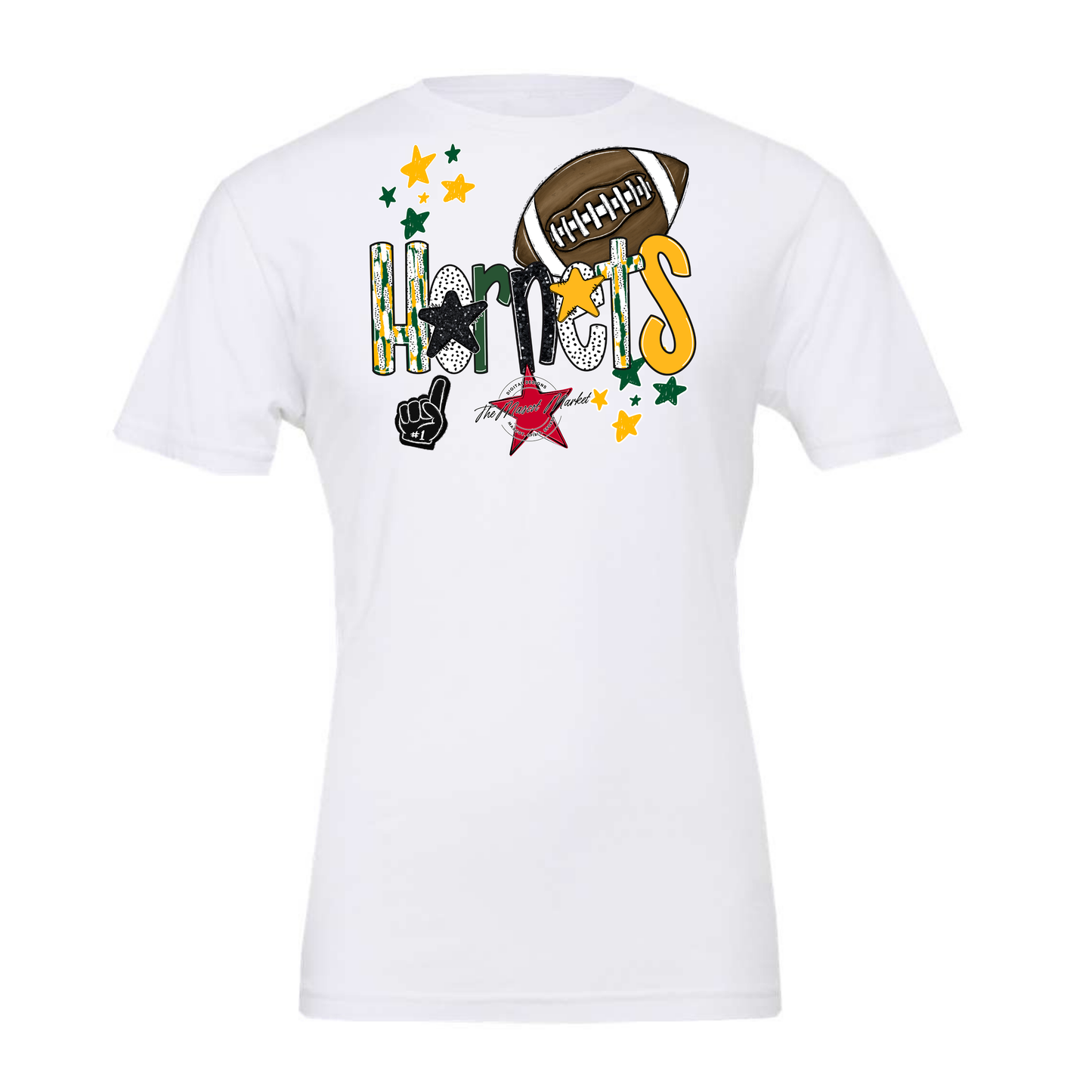 Hornets Football Scrape-Green-Yellow