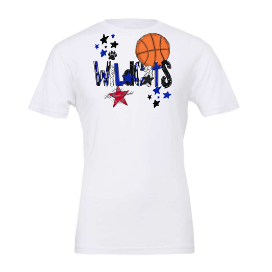 Wildcats Basketball Scrape-Royal Blue