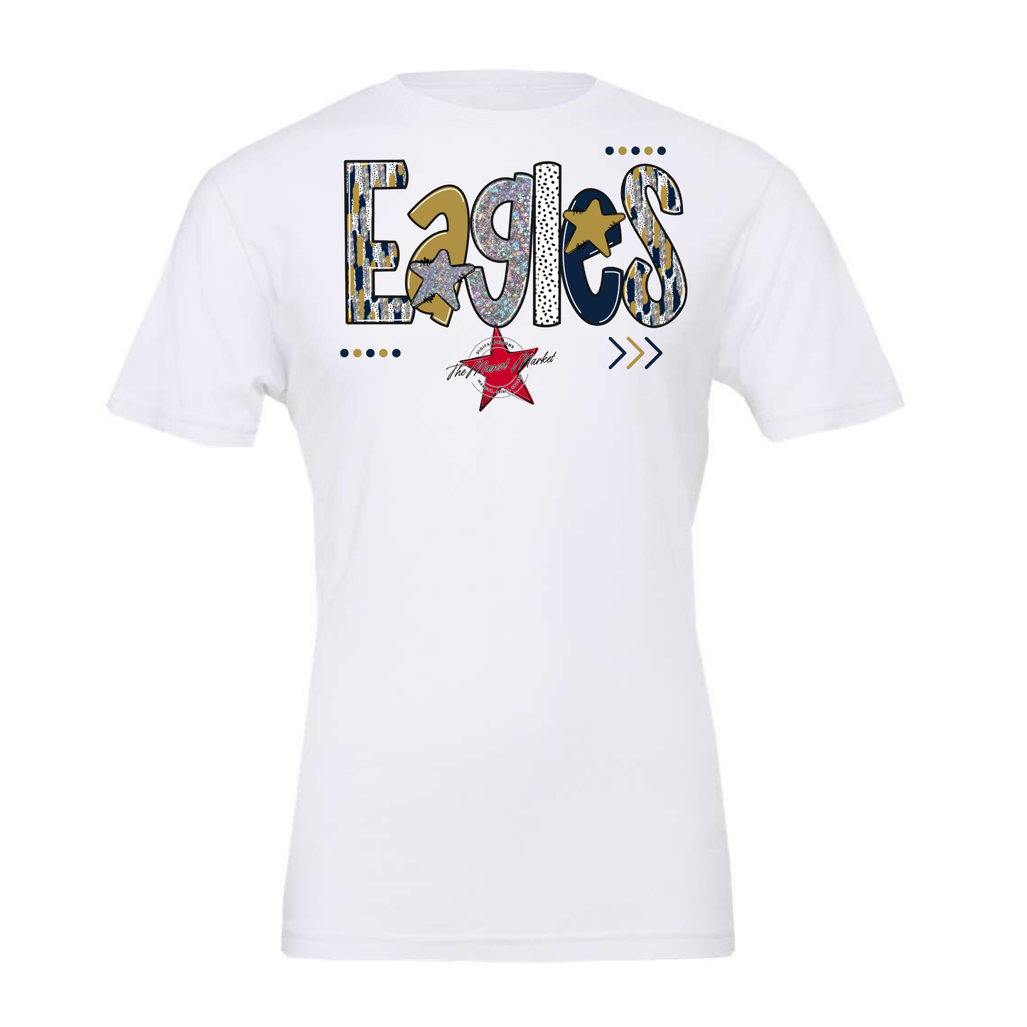 Eagles Brushstroke Alpha Design-Navy-Gold