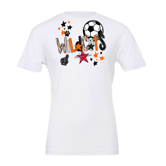 Wildcats Soccer Scrape-Orange