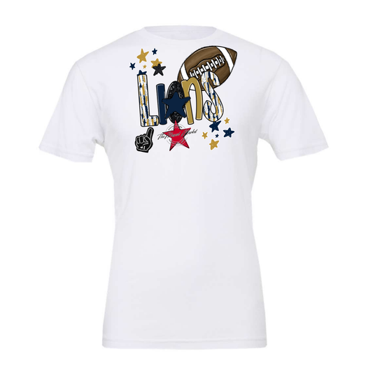 Lions Football Scrape-Navy-Gold