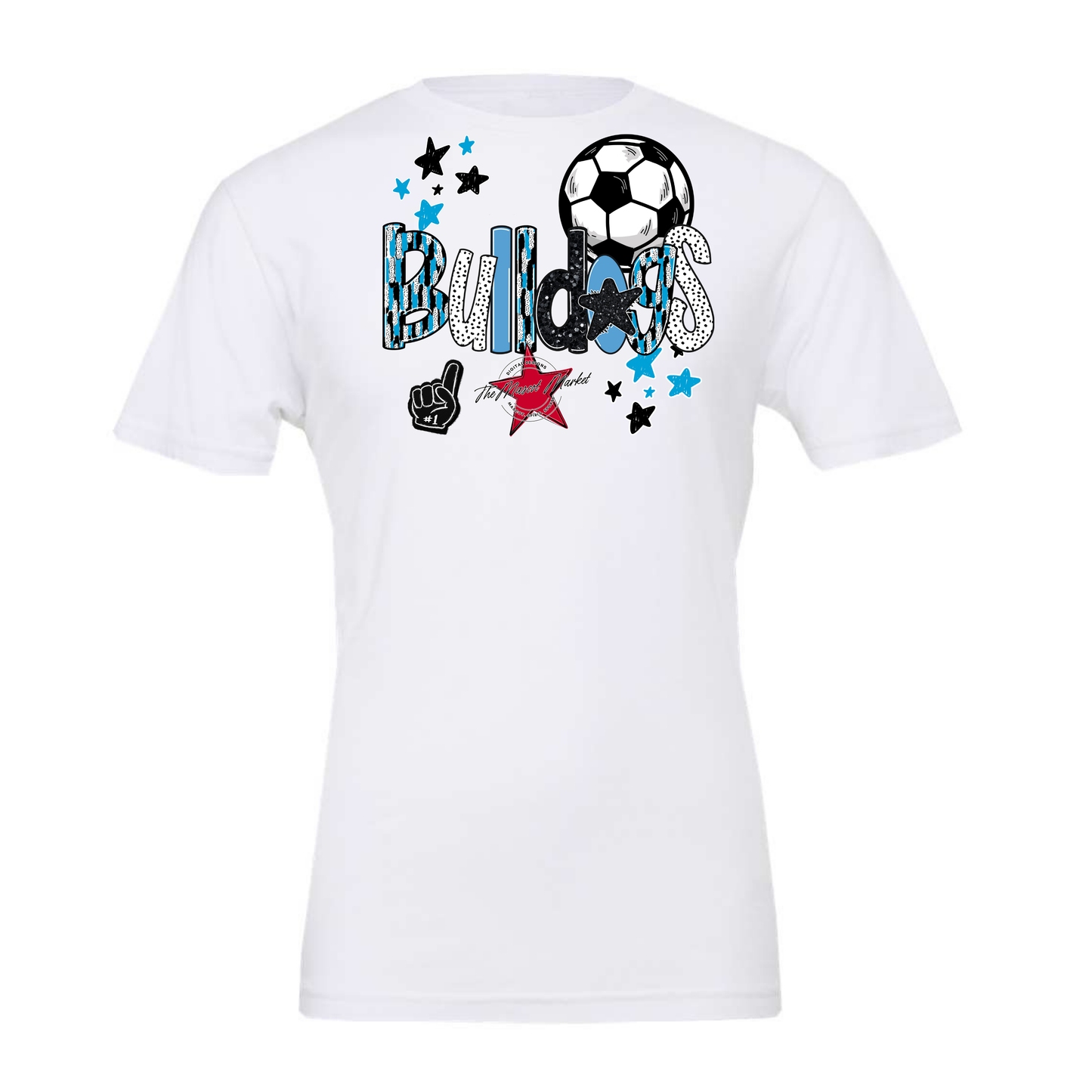 Bulldogs Soccer Scrape-Carolina Blue