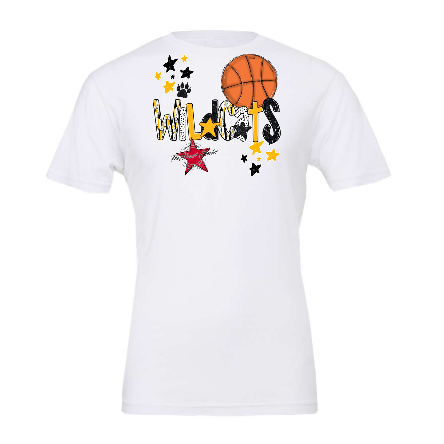 Wildcats Basketball Scrape-Yellow