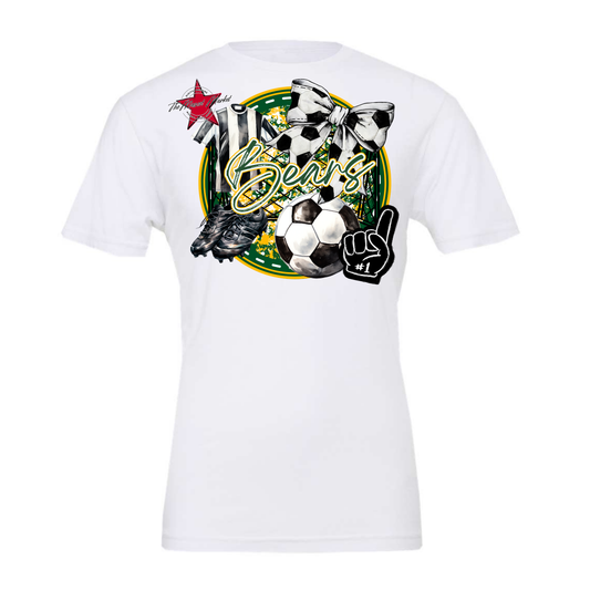 Bears Circle Soccer Design-Green-Yellow