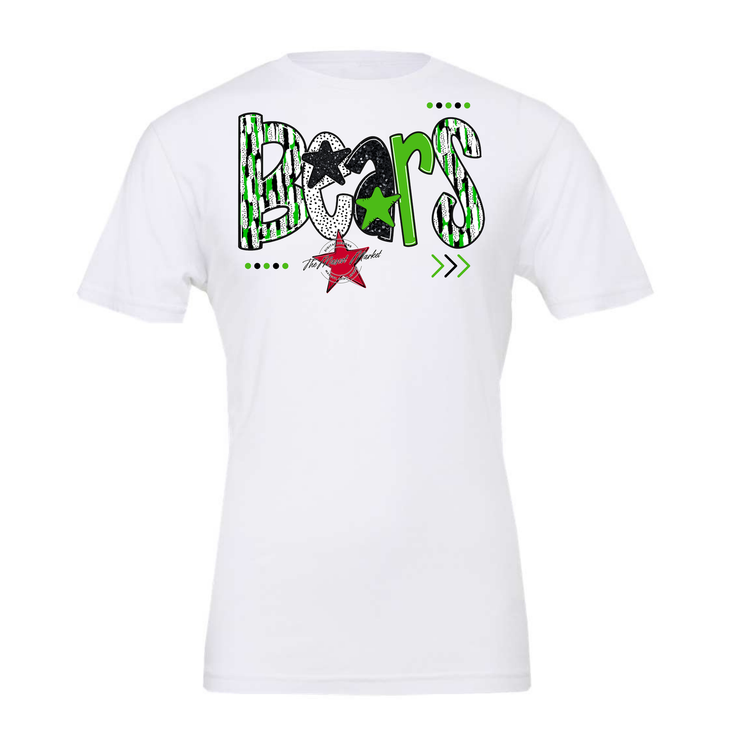 Bears Brushstroke Alpha Design-Bright Green