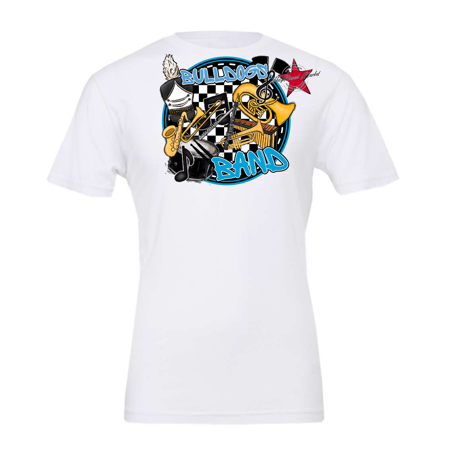 Bulldogs Circle Band Design-Carolina Blue