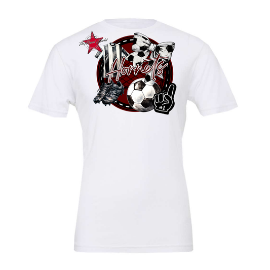 Hornets Circle Soccer Design-Maroon