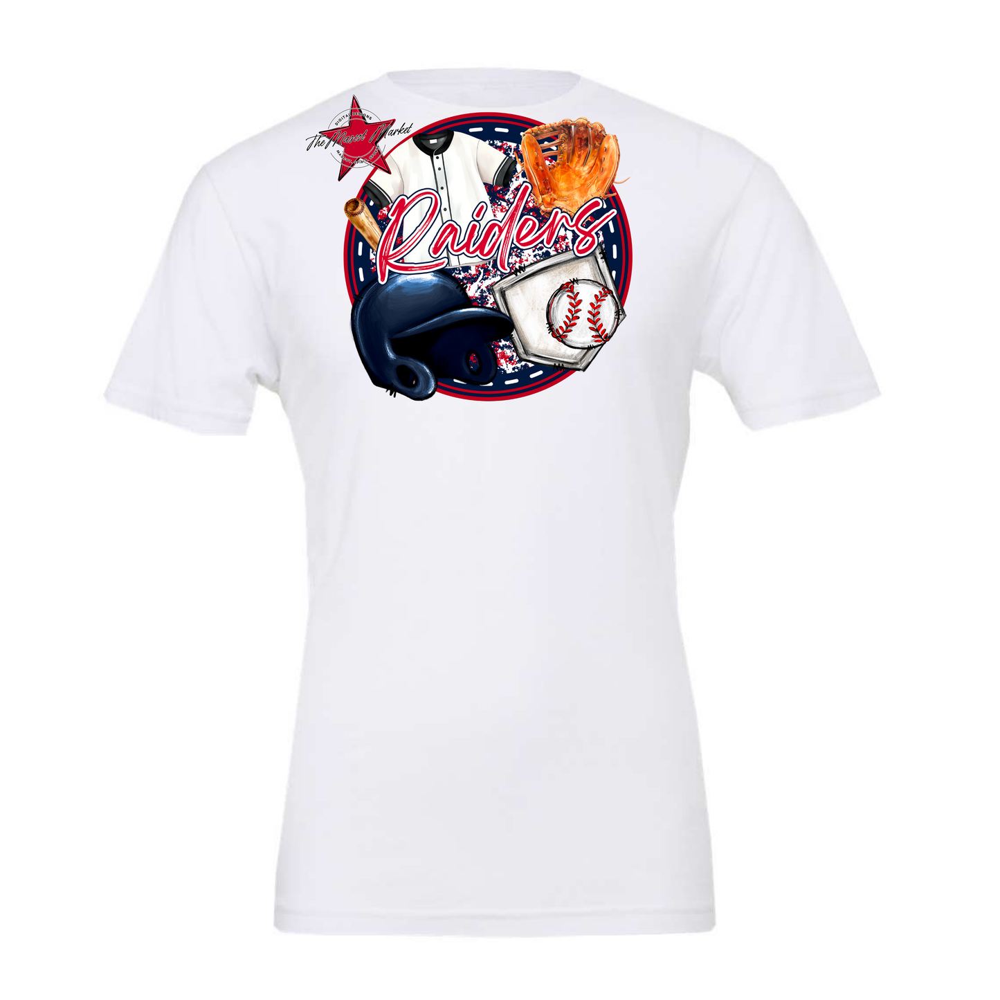 Raiders Circle Baseball Design-Navy-Red