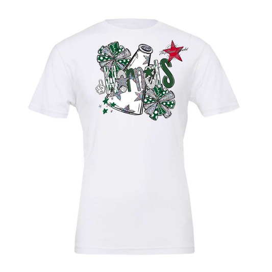 Hornets Cheer Megaphone Scrape-Green