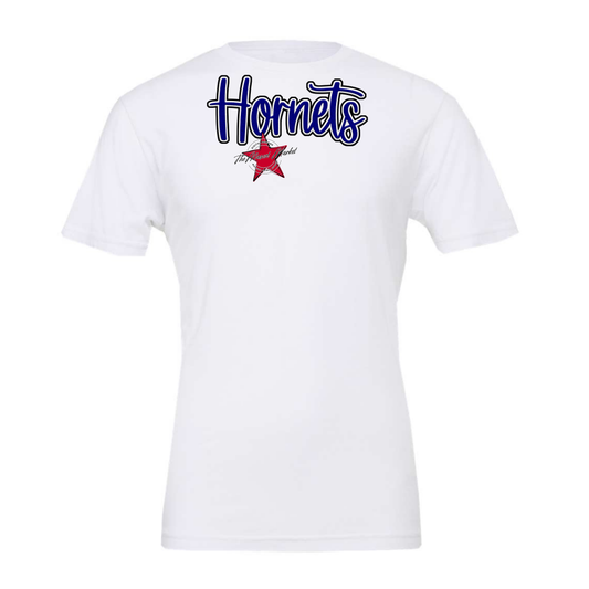 Hornets Faux Chenille Patch-Blue