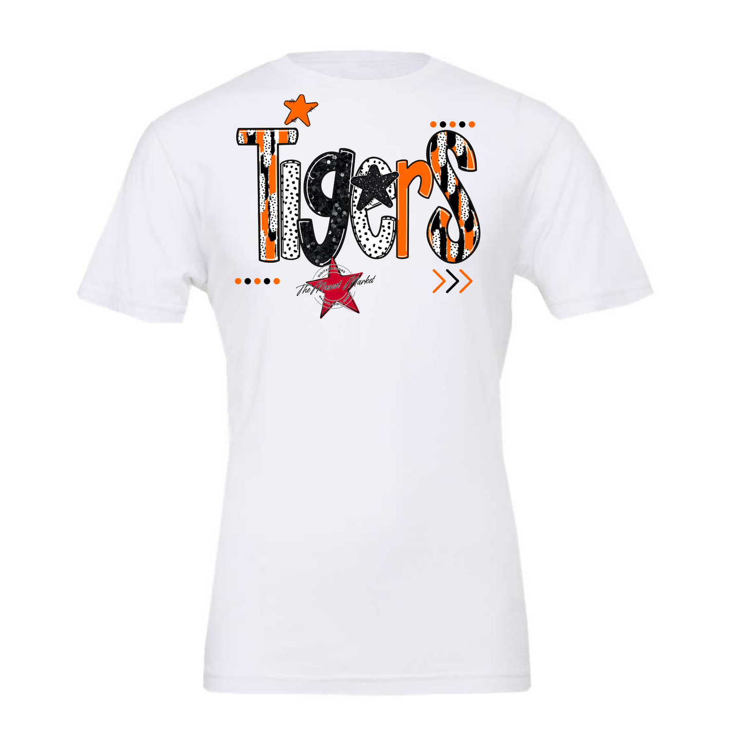 Tigers Brushstroke Alpha w Arrows-Orange