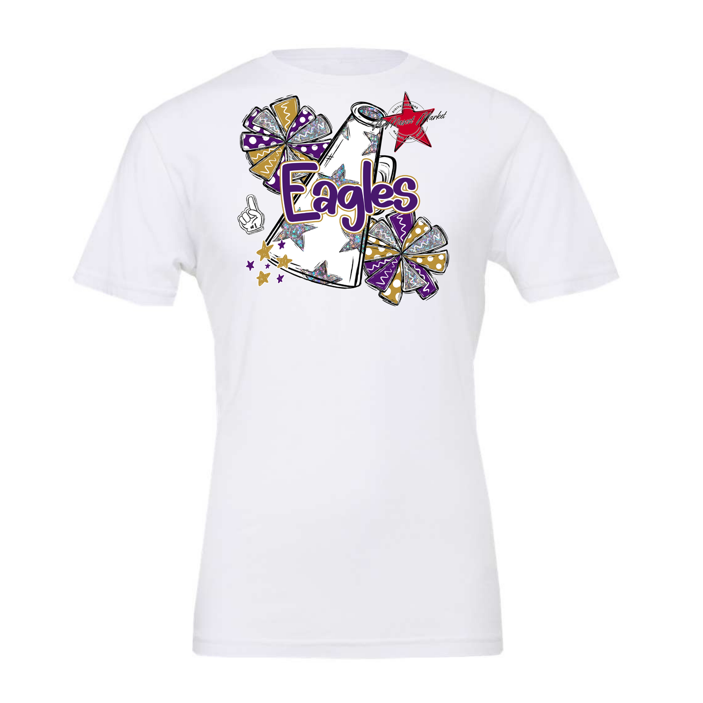 Eagles Alpha Cheer Megaphone-Purple-Gold